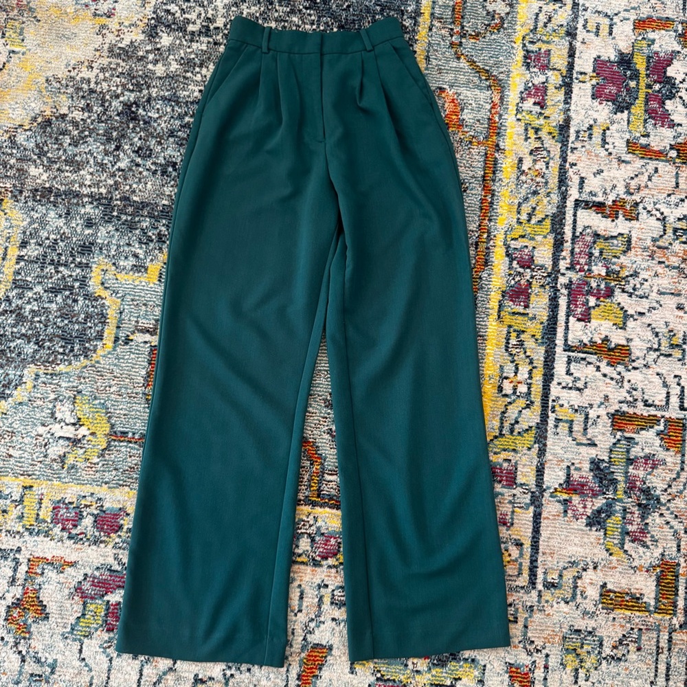 Abercrombie & Fitch Teal Wide Leg Trousers